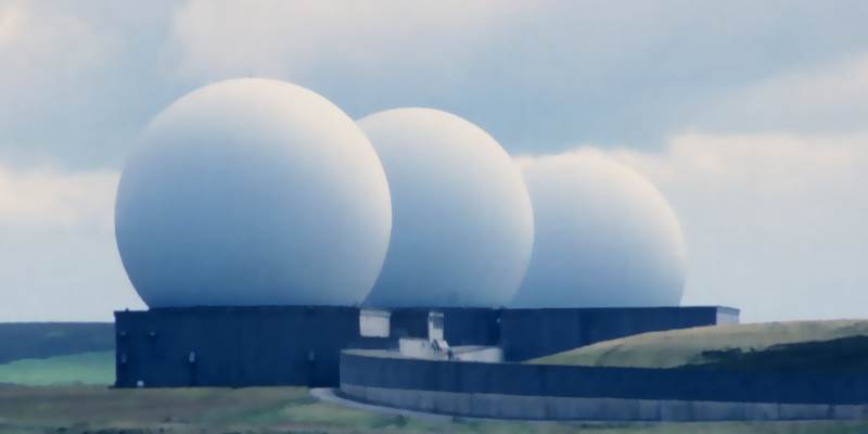 Fylingdales Old Radar Station with 3 radomes