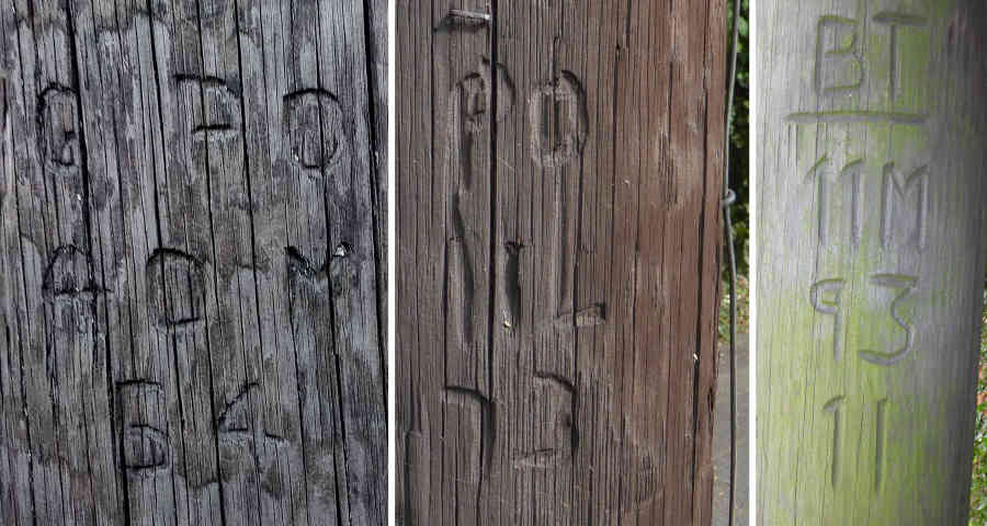 Markings on Three Poles